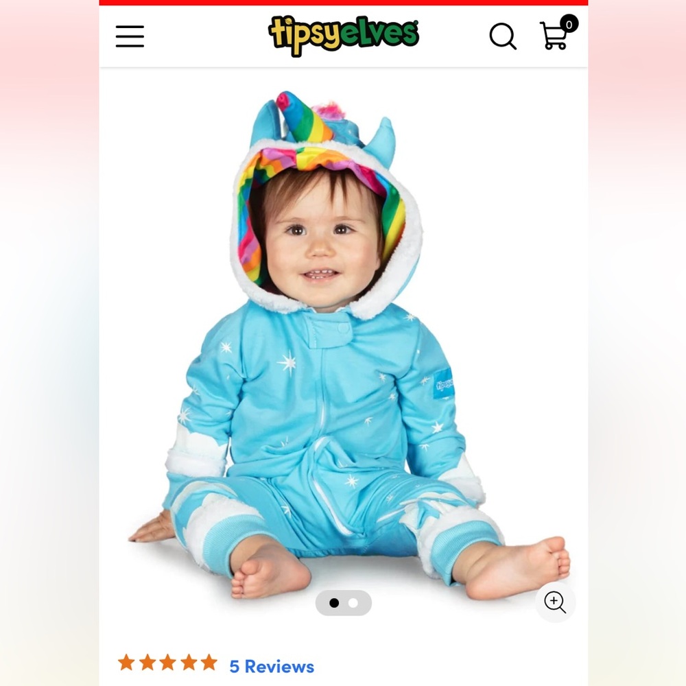 Tipsy Elves Unicorn Baby Onesie